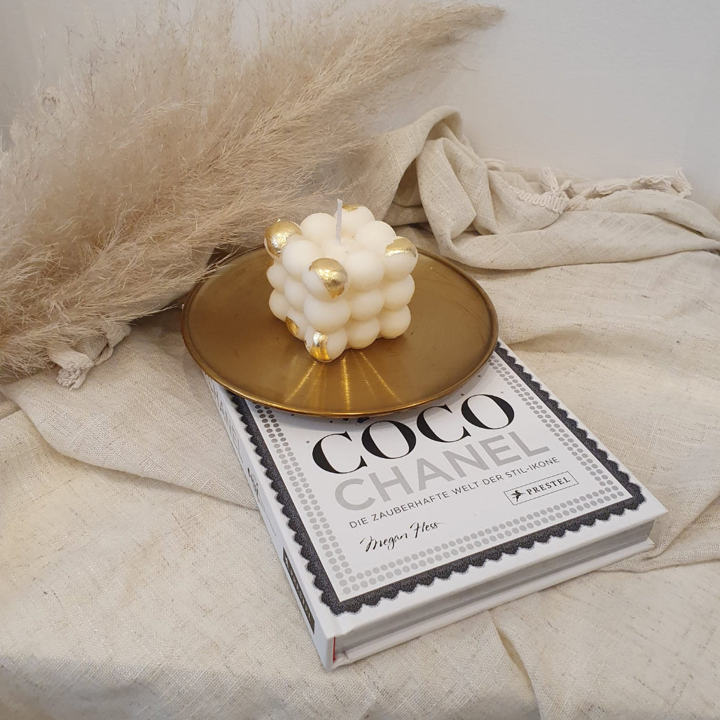 bubble-cube-kerze-goldpieces-candle-vegan-handmade
