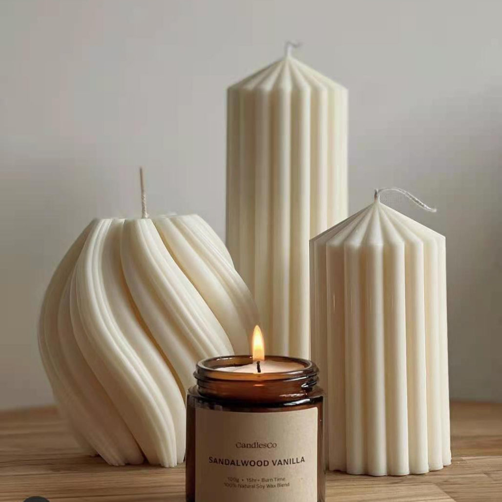 Swirl-kerze-candle-wave-beige-sojawachs-handmade-goldpieces