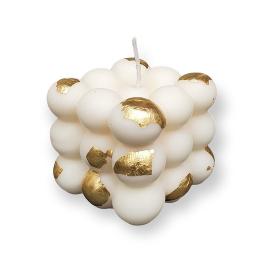 bubble-cube-kerze-goldpieces-candle-vegan-handmade-gold